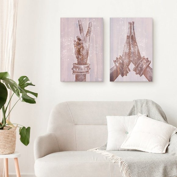 The Curated Nomad 'Peace and Namaste' 2-Piece Art - Picture 1 of 3